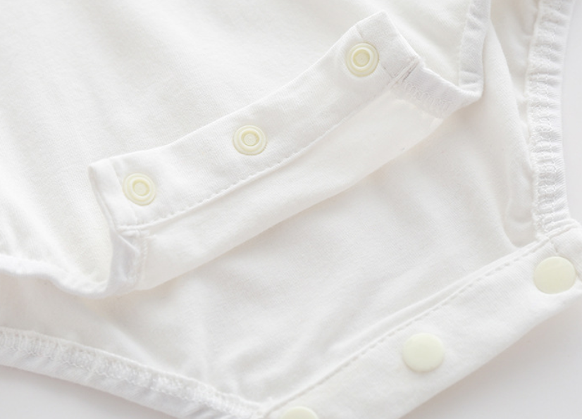 Infants Girls White Cotton Bodysuit