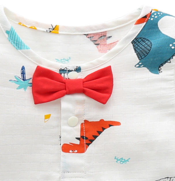 White Infants Boys Conversational Printed Bodysuits