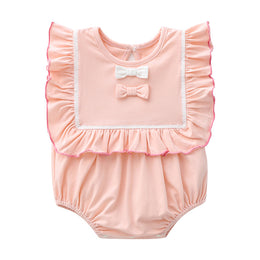 Infant Girls Pink Cotton Bodysuit