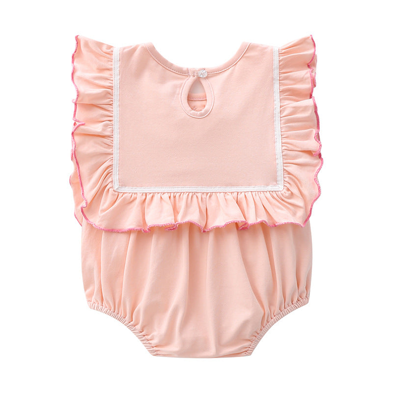 Infant Girls Pink Cotton Bodysuit