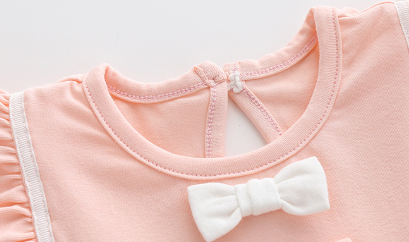Infant Girls Pink Cotton Bodysuit