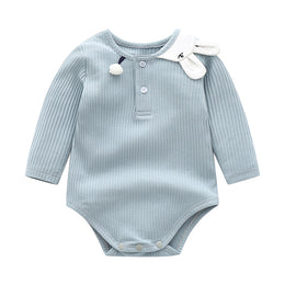 Infants Girls Blue Cotton Bodysuit
