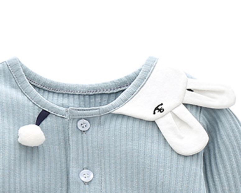 Infants Girls Blue Cotton Bodysuit
