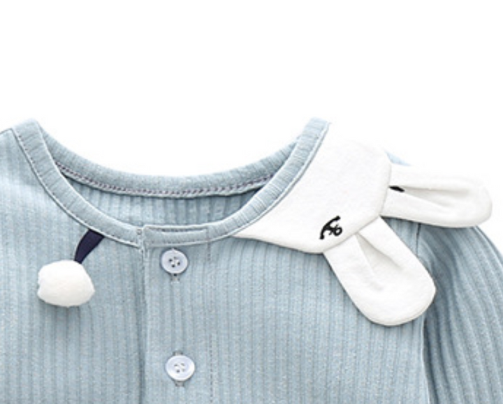 Infants Girls Blue Cotton Bodysuit