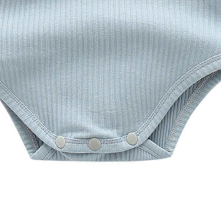 Infants Girls Blue Cotton Bodysuit