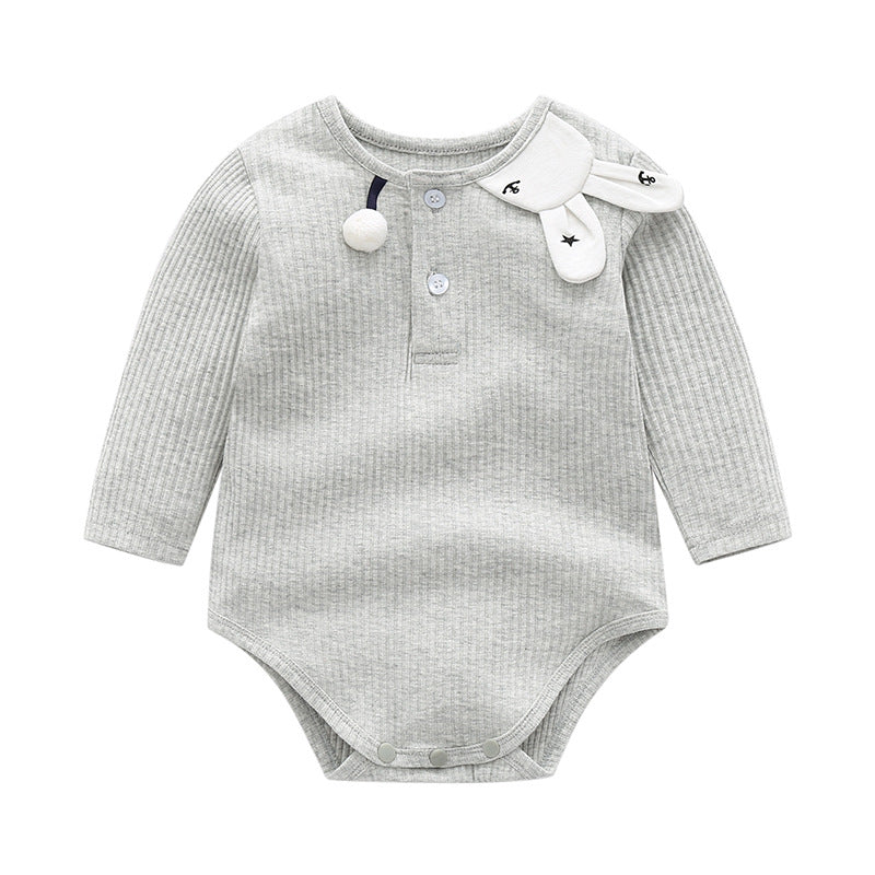 Grey Girls Cotton Bodysuit