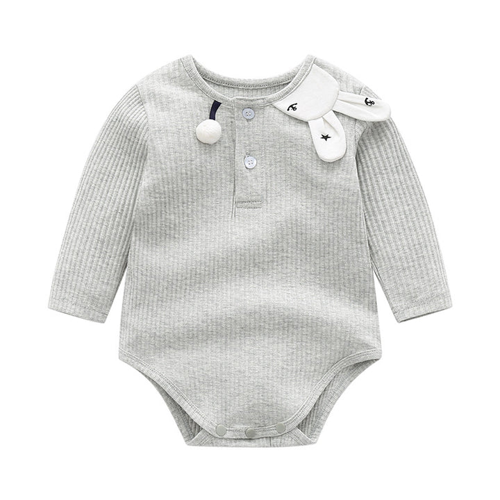 Grey Girls Cotton Bodysuit