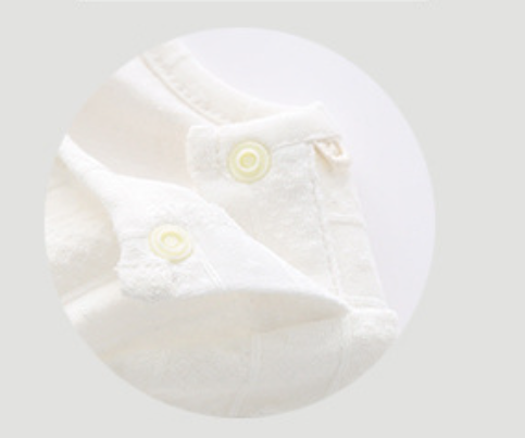 Infant Girls White Graphic Printed Cotton Romper