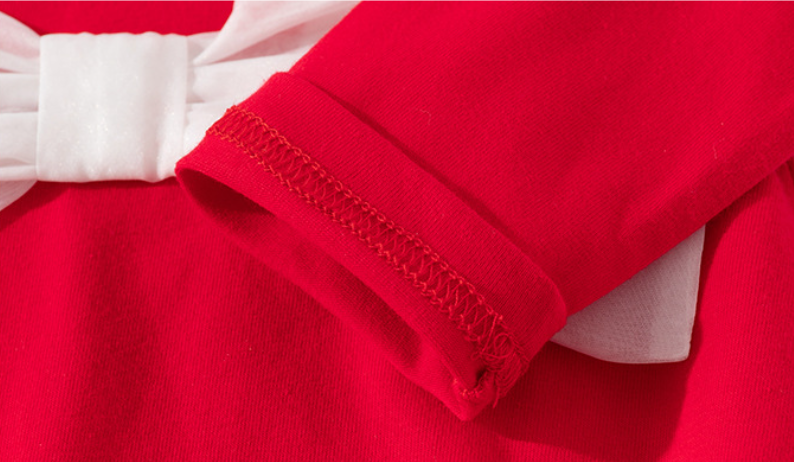 Infant Girls Red Cotton Bodysuit With Headband