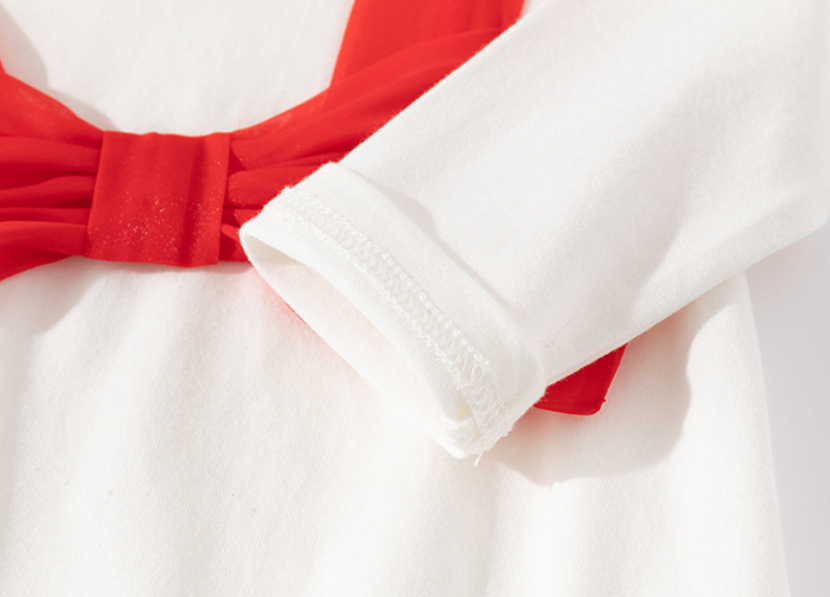 White Infant Girls Cotton Bodysuit & Headband