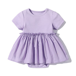 Infant Girls Purple Cotton Bodysuit