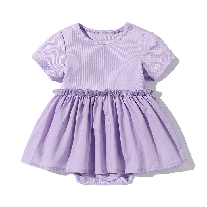 Infant Girls Purple Cotton Bodysuit
