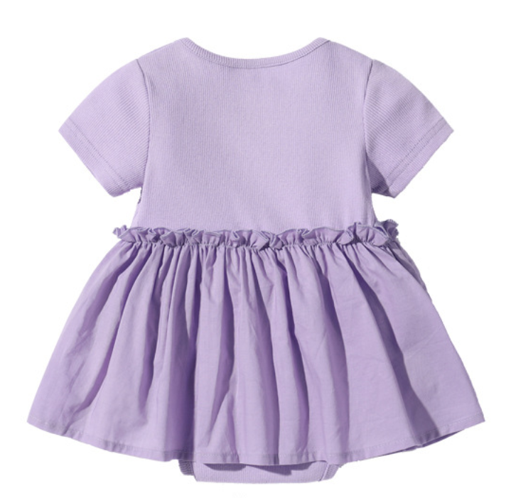 Infant Girls Purple Cotton Bodysuit
