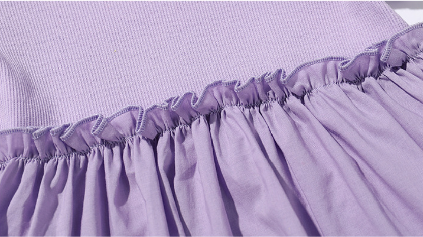 Infant Girls Purple Cotton Bodysuit