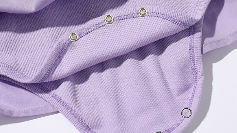 Infant Girls Purple Cotton Bodysuit