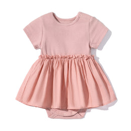 Pink Infant Girls Gathered Detail Cotton Bodysuit