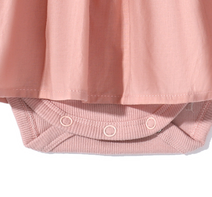 Pink Infant Girls Gathered Detail Cotton Bodysuit