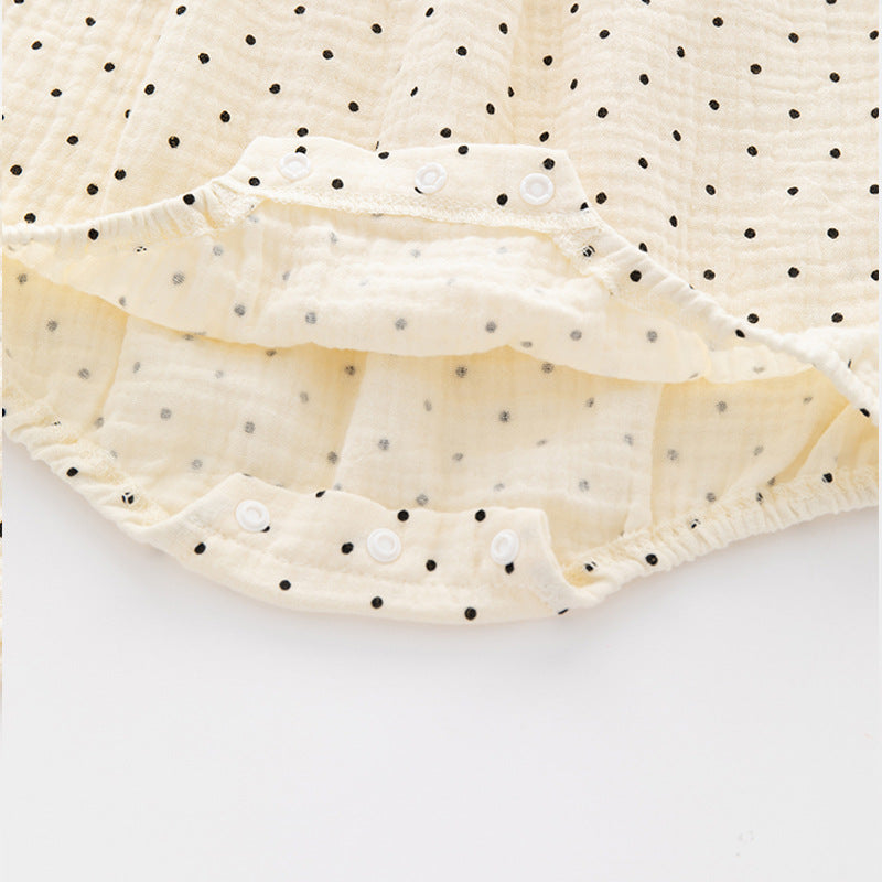 Infant Girls Cream Coloured Printed Long Sleeves Bodysuit With Cap