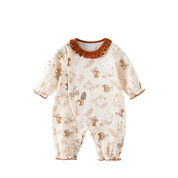 Girls Printed Cotton Rompers