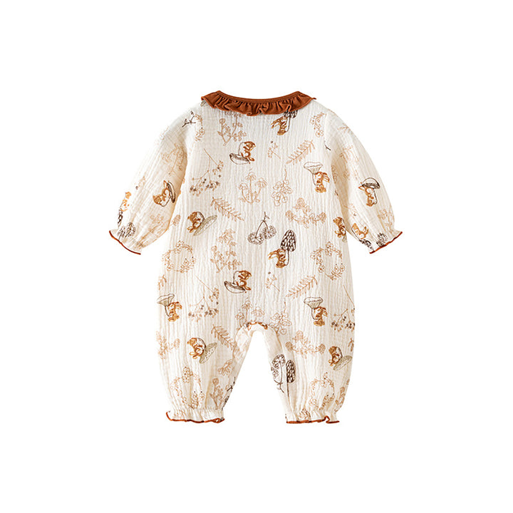 Girls Printed Cotton Rompers