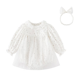 Infants Girls Polka Dot Printed Cotton Bodysuits