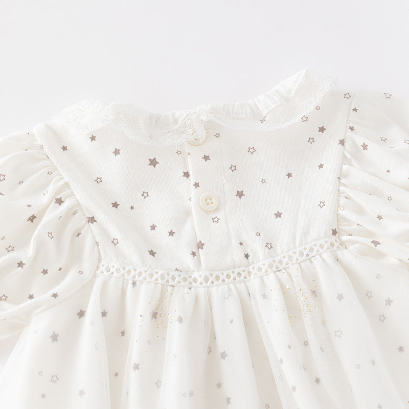 Infants Girls Polka Dot Printed Cotton Bodysuits