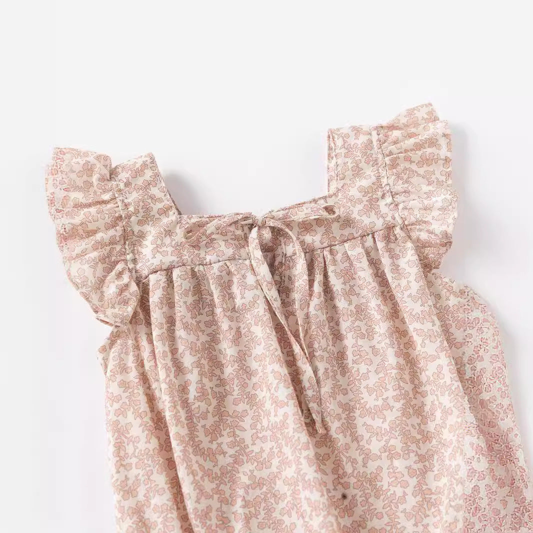 Infant Girl Printed  PureCotton Rompers