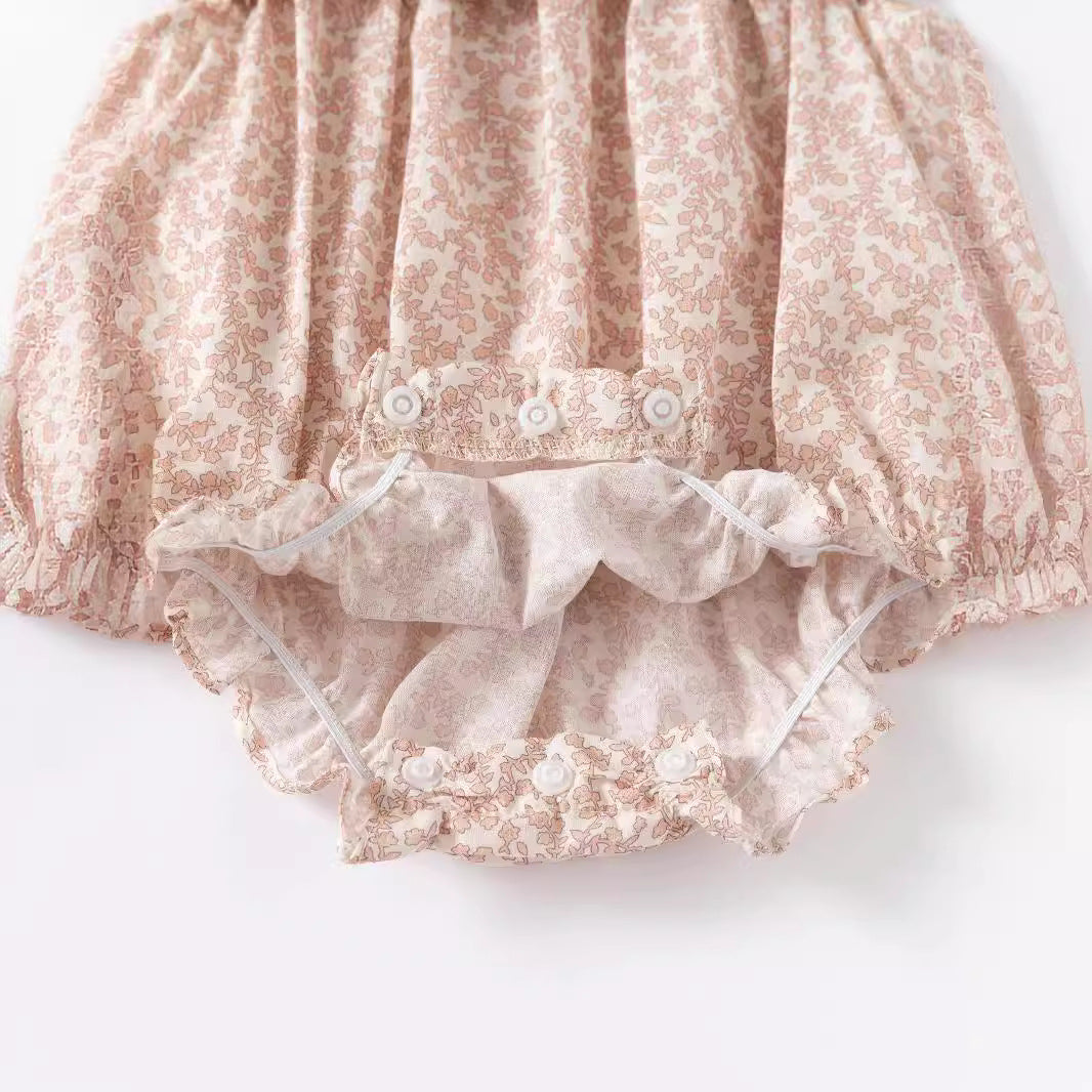 Infant Girl Printed  PureCotton Rompers