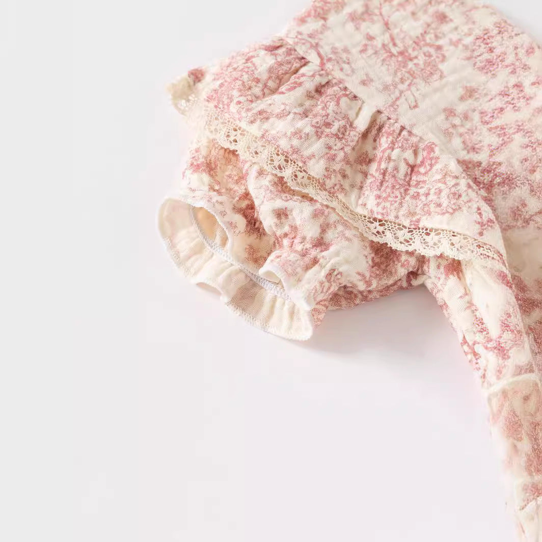 Infants Printed Bodysuit With Head Band