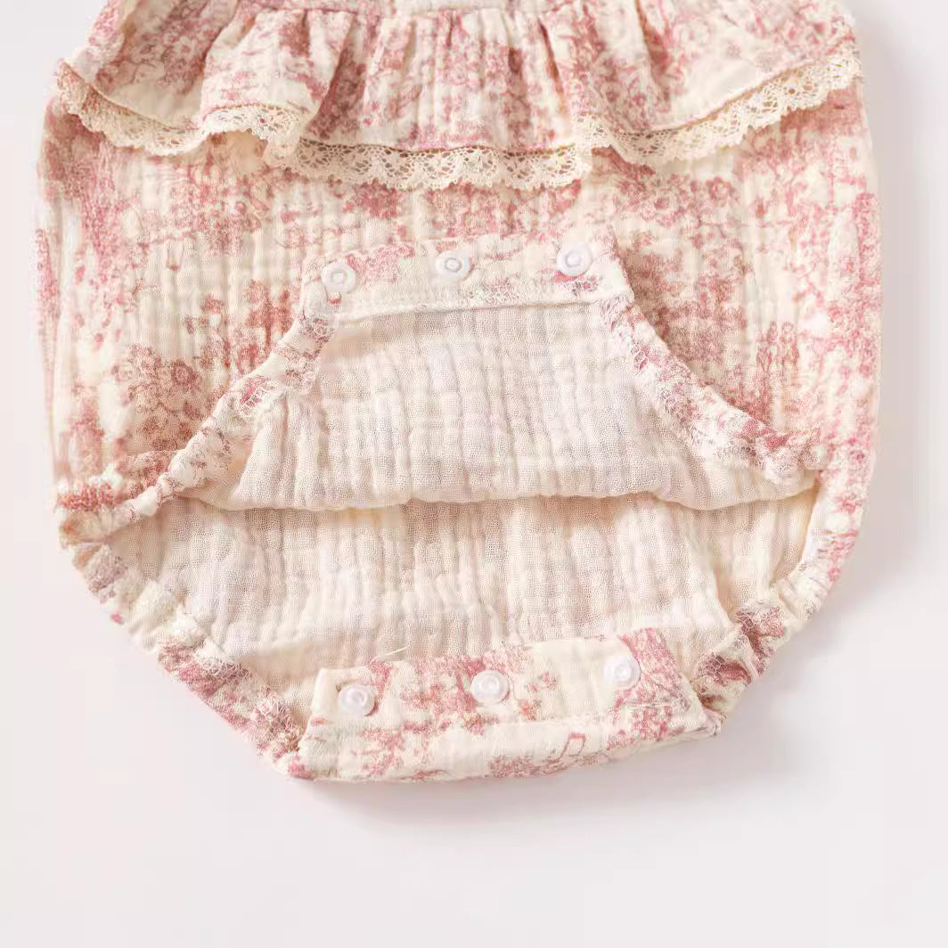Infants Printed Bodysuit With Head Band