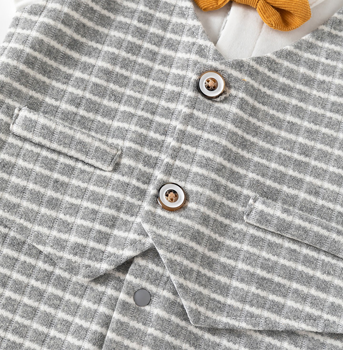 Infant Boys Checked Cotton Rompers