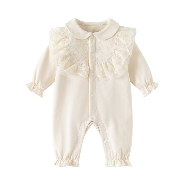 Girls Embroidered Cotton Rompers