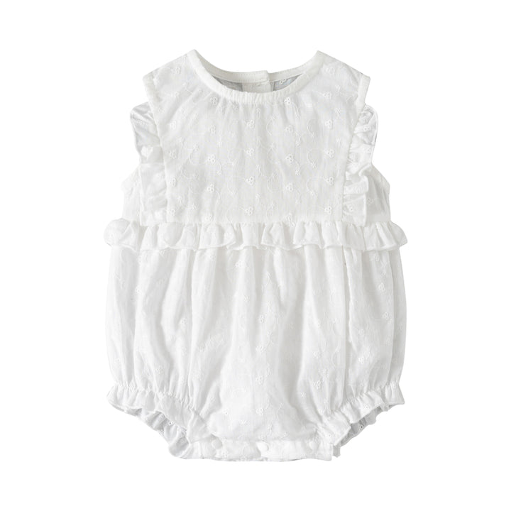 Girls Cotton Ruffles Detail Bodysuit