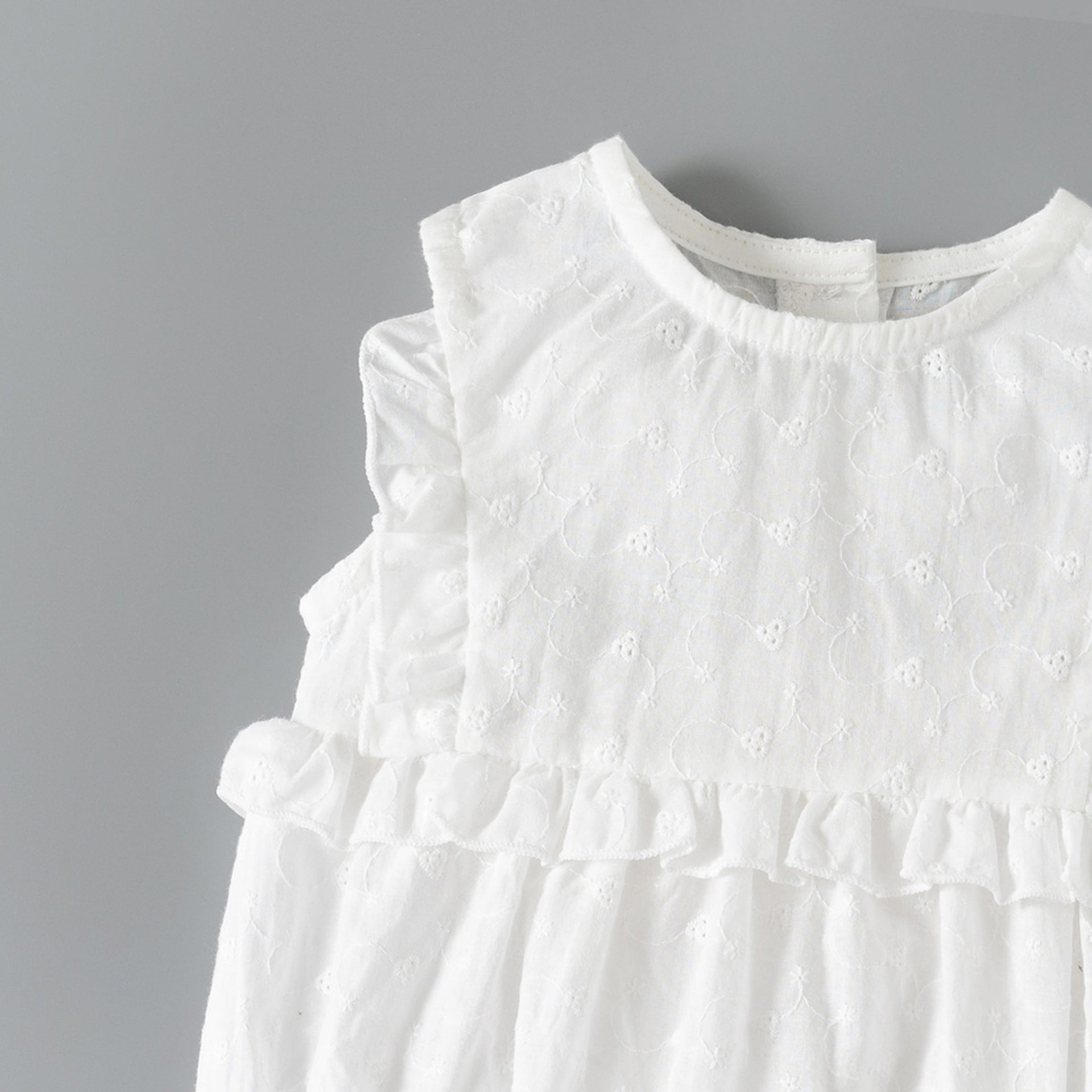 Girls Cotton Ruffles Detail Bodysuit