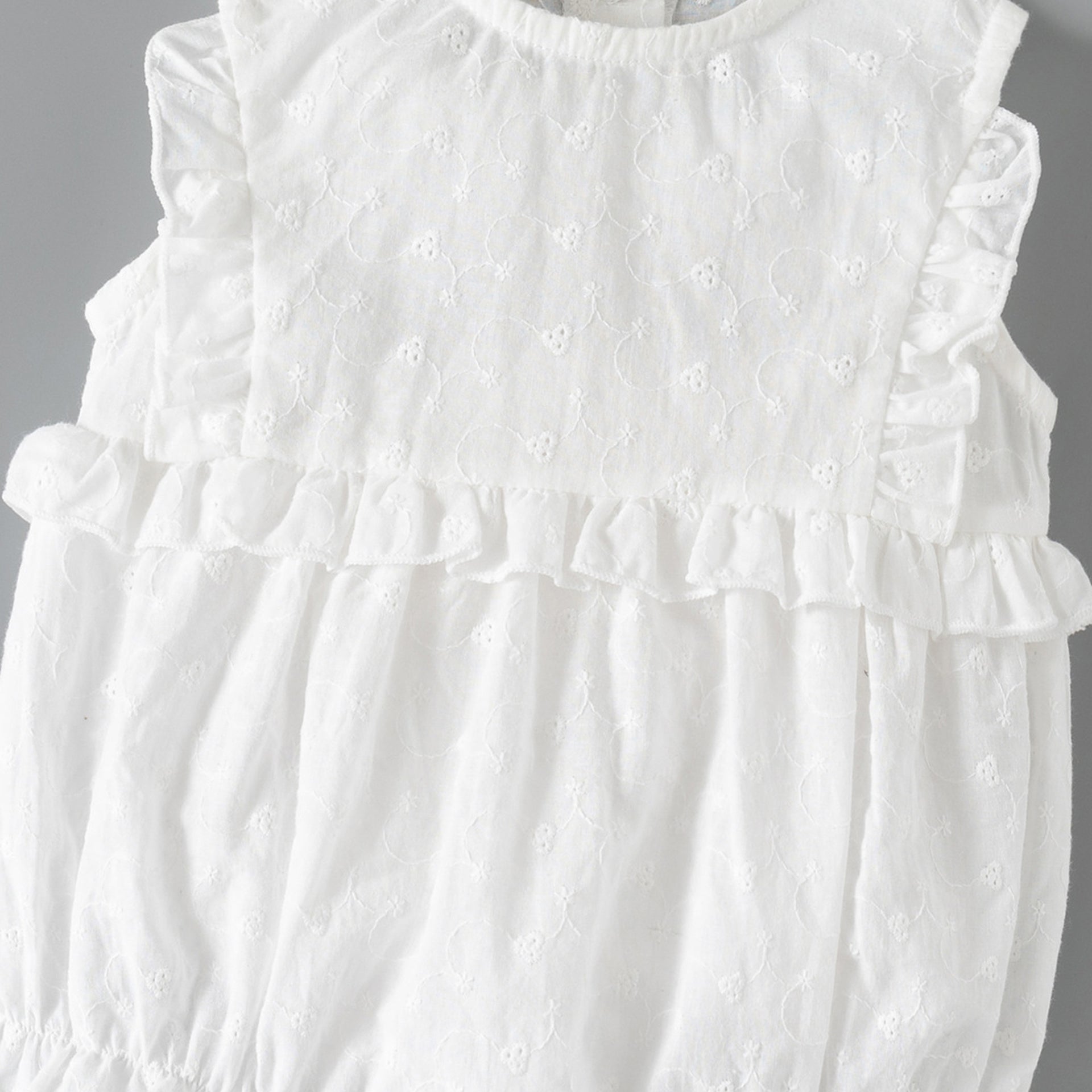 Girls Cotton Ruffles Detail Bodysuit
