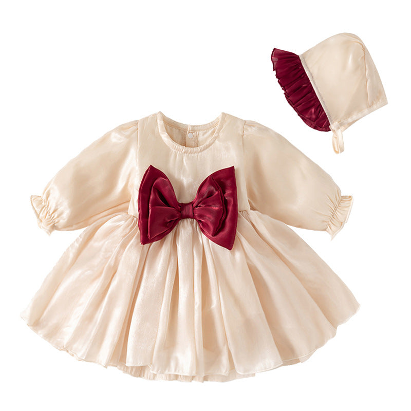 Girls Pure Cotton Fit & Flare Dress With Head Cover