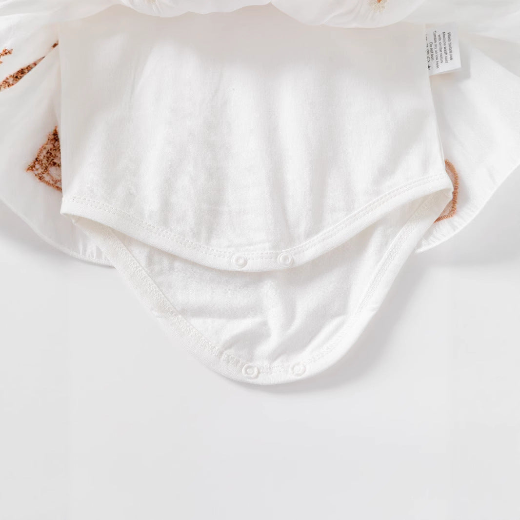 Girls Embroidered Bodysuit