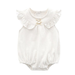 Infant Girls White Self-Designed Bodysuit