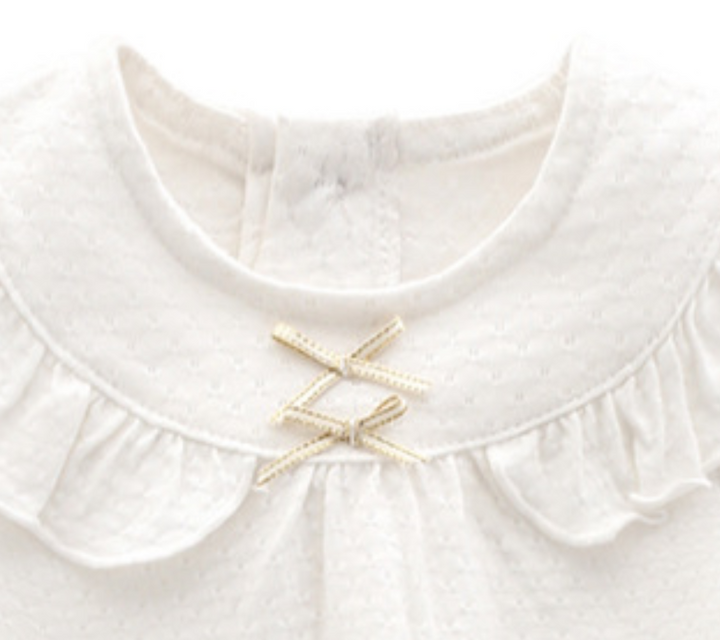 Infant Girls White Self-Designed Bodysuit