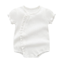 Infant Girls White Striped Bodysuit