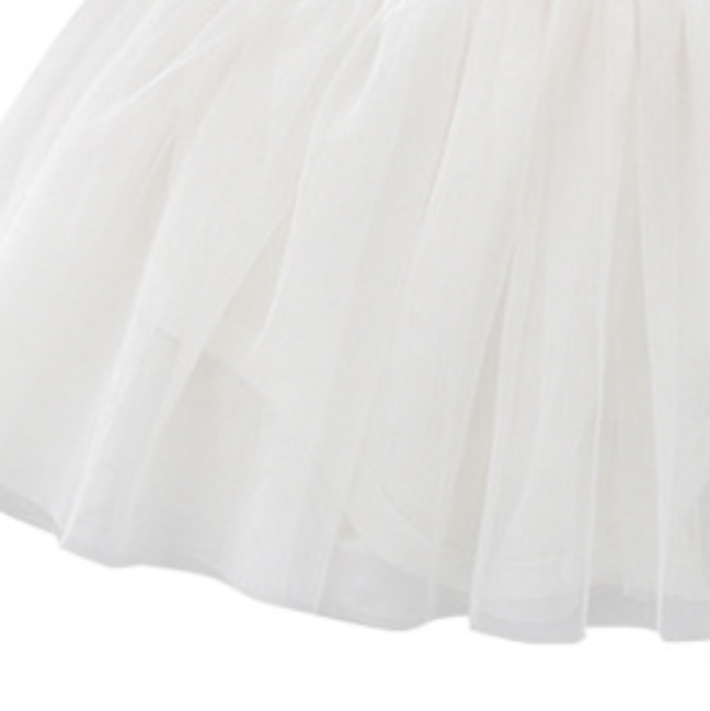 Infant Girls White Striped Cotton Fit & Flare Dress With Attached Bodysuit