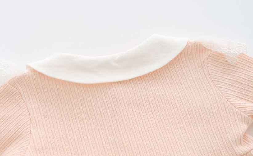 Infant Girls Peach-Coloured Pure Cotton Romper With Bonnet