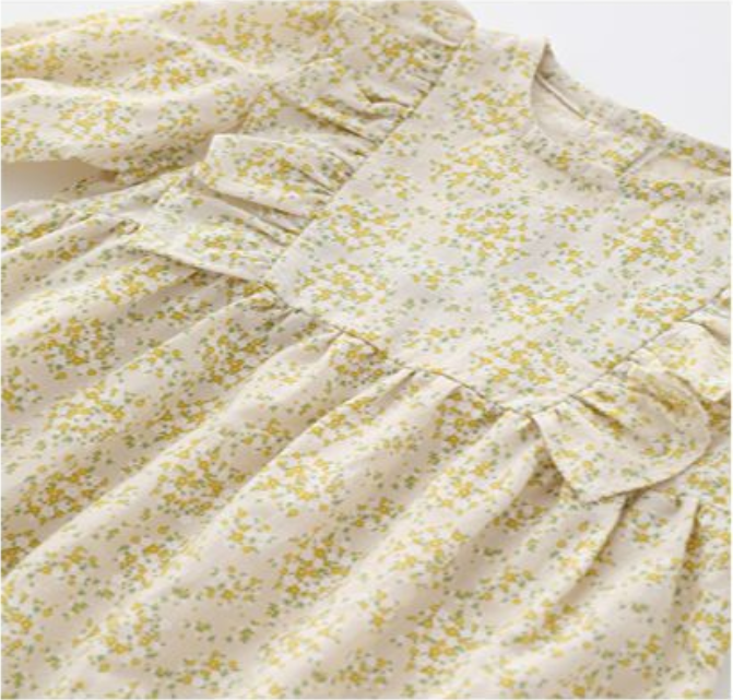 Yellow Infant Girls Printed Cotton Bodysuit & Headband