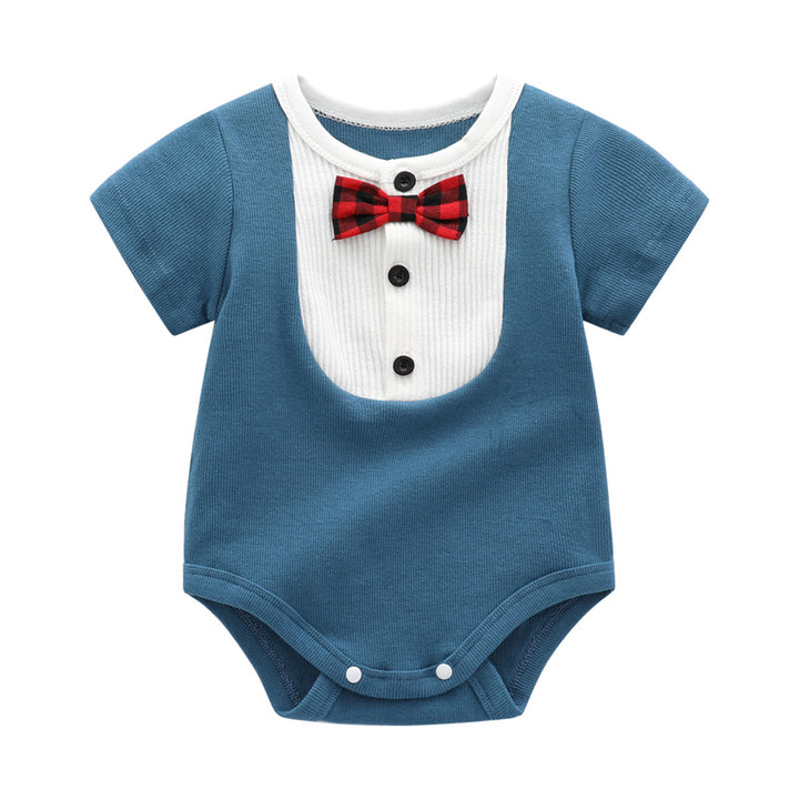 Infant Boys Blue Cotton Bodysuit