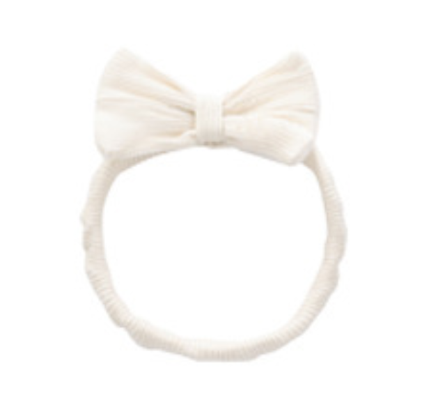 Infants Girls White Cotton Fit & Flare Cotton Dress With Hair Band