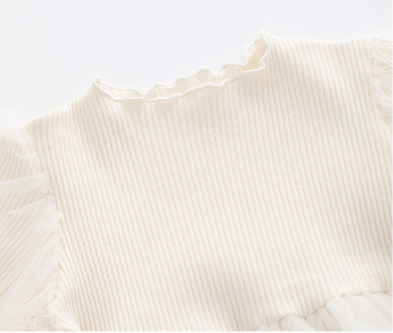 Infants Girls White Cotton Fit & Flare Cotton Dress With Hair Band