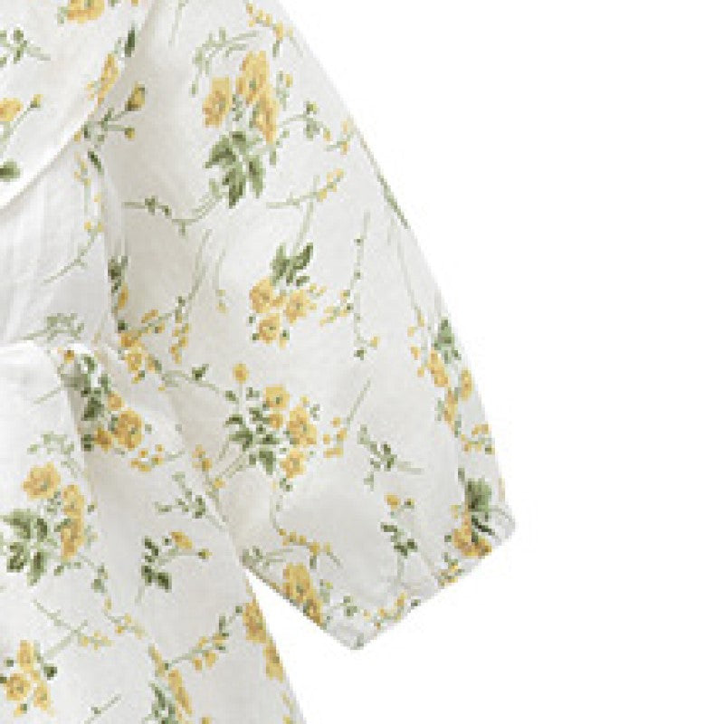 Infant Beige Printed Cotton Bodysuit With Headband