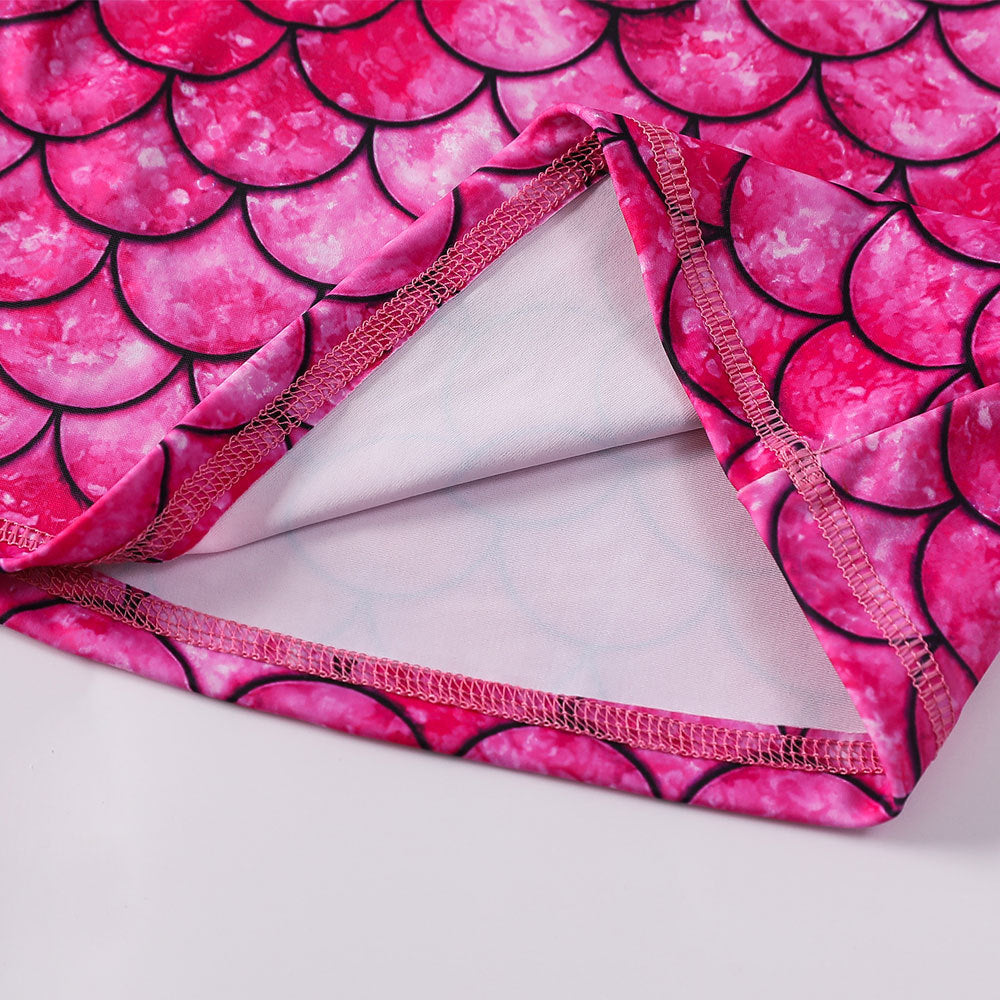 Girls Pink Animal Printed Swim Set