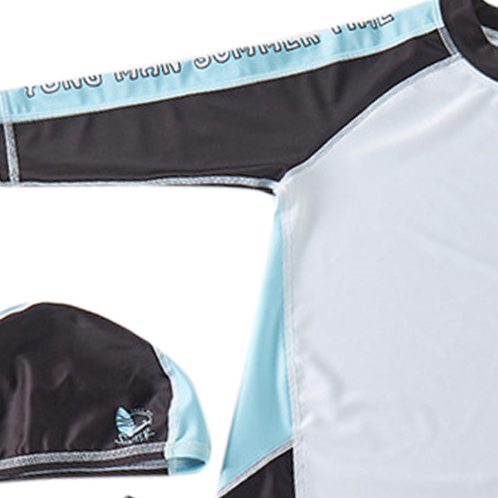 Boys Printed Round Neck Swimwear Set