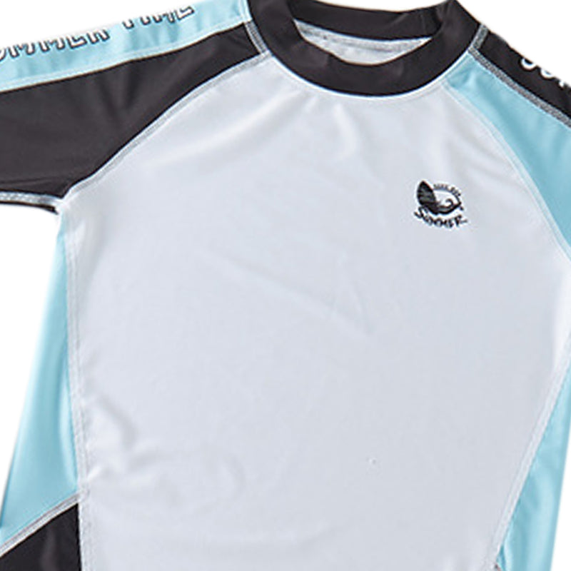 Boys Printed Round Neck Swimwear Set